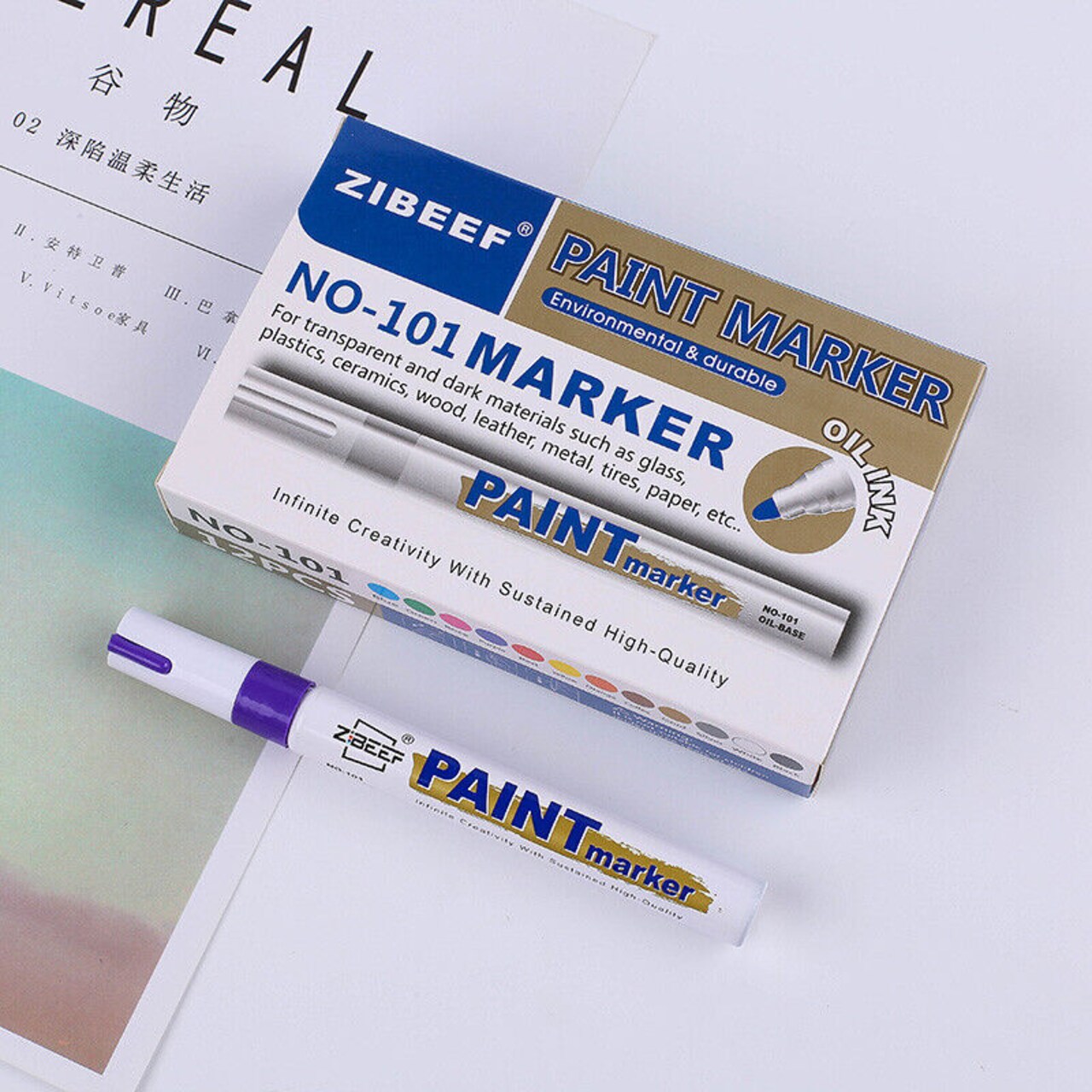 Kitcheniva 3 Pcs Waterproof Permanent Paint Marker Pen Oil based